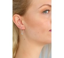 L Harf Bayan Küpe - TJ-BKP4867-KS