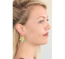 Ananaslı Üçlü Küpe Seti - TJ-BKP4941-KS