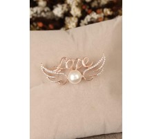 Zirkon Taşlı Kanatlı Figürlü Broş - TJ-BRS251