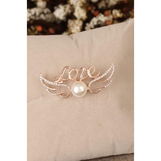 Zirkon Taşlı Kanatlı Figürlü Broş - TJ-BRS251