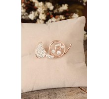 Zirkon Taşlı Saksafon Figürlü Broş - TJ-BRS261