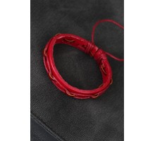 Kırmızı Renk İpli Yeni Sezon Deri Erkek Bileklik - TJ-EB1873