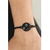 Siyah Renk Deri Ayarlamlı İpli Ya Ali Erkek Bileklik - TJ-EB2357-KS