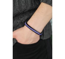 Mor Deri Erkek Bileklik - TJ-EB2739-KS