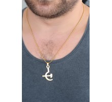 Gold Renk Metal Orak ve Balta Figürlü Erkek Kolye - TJ-ERK345
