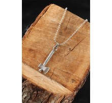 Gümüş Renk Balta Erkek Kolye - TJ-ERK777-KS