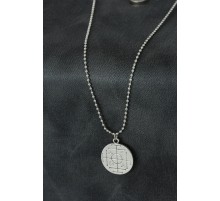 Madalyon Figürlü Metal Erkek Kolye - TJ-ERK933-KS