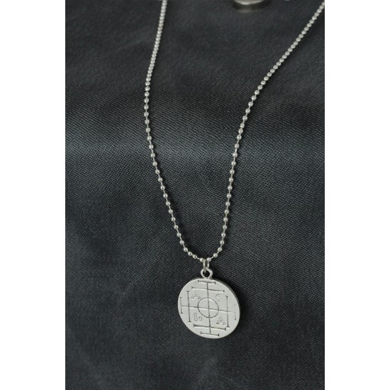 Madalyon Figürlü Metal Erkek Kolye - TJ-ERK933-KS