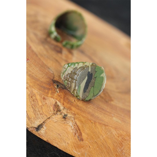 Kamuflaj Desenli Ayarlamalı Erkek Yüzük - TJ-EY273-KS