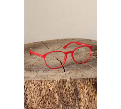 Kırmızı Renk Oval Mat  Bayan Gözlük - TJ-GG510