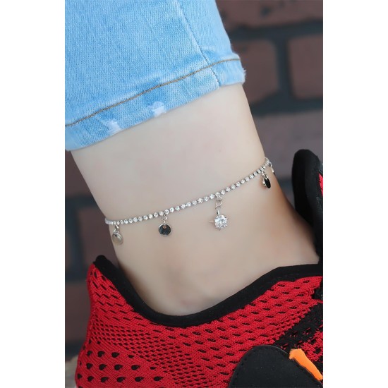 Zirkon Taşlı Silver Renk Kaplama Hal Hal - TJ-HH970-KS