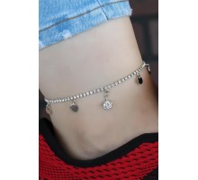 Zirkon Taşlı Silver Renk Kaplama Hal Hal - TJ-HH970-KS