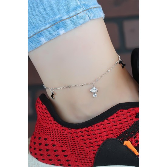 Zirkon Taşlı Silver Renk Kaplama Hal Hal - TJ-HH979-KS