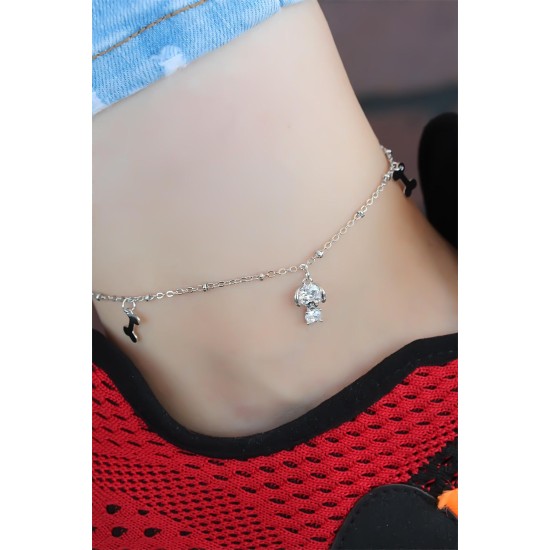 Zirkon Taşlı Silver Renk Kaplama Hal Hal - TJ-HH979-KS