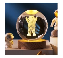 Astronot Tasarımlı Işıklı Cam Küre Cap 6 Cm Kod 52