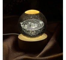 Güneş Sistemi Işıklı Cam Küre Cap 6 Cm Kod 51
