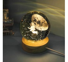Uçan Astronot Işıklı Cam Küre Cap 6 Cm 56