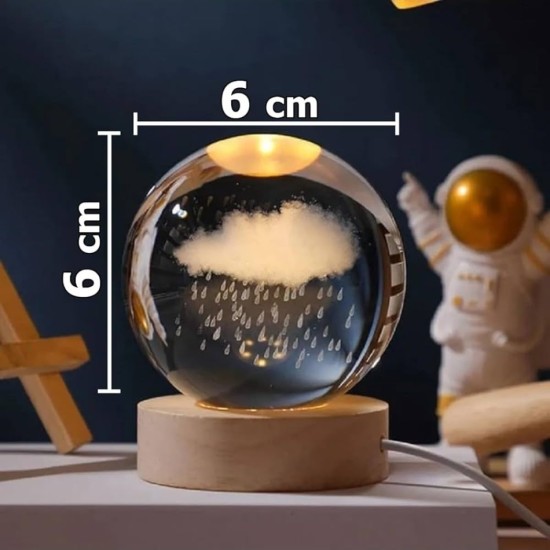 toptan-xml-dropshipping-Yağmur Bulutu Işıklı Cam Küre Kod 58