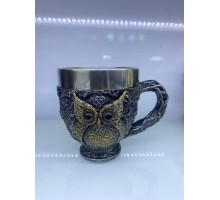 Baykuş Çelik Kupa Bardak Kod 6931