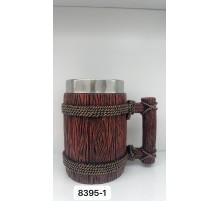 Büyük Boy Halatli Çelik Kupa Bardak Kod 8395