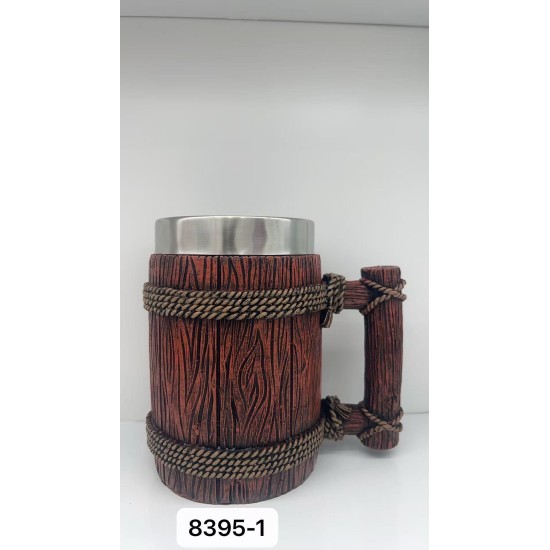 Büyük Boy Halatli Çelik Kupa Bardak Kod 8395