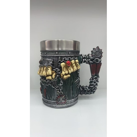 Büyük Boy Game Over Çelik Kupa Kod 8263