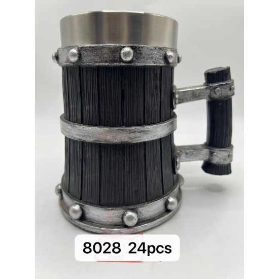 Büyük Boy Gümüş işlemeli Çelik Kupa Kod 8028