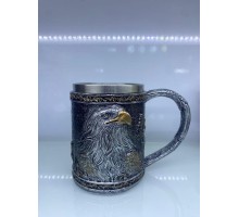 Kartal Motifli Çelik Kupa 220076