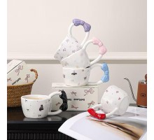 Kurdele Saplı Seramik Kupa Bardak