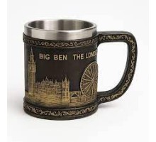 Londra Detaylı Çelik Kupa