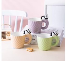 Panda Motifli Seramik Kupa Bardak