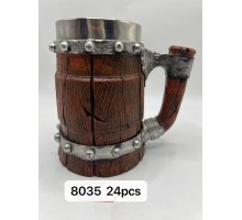 Büyük Boy Çatlak Fıçı Temalı Çelik Kupa Kod 8035