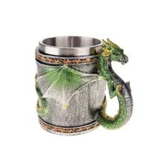 toptan-xml-dropshipping-Yeşil Ejderha Çelik Kupa