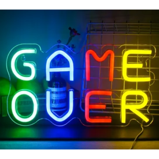 toptan-xml-dropshipping-Game Over Yazılı Neon Led MZ-N3