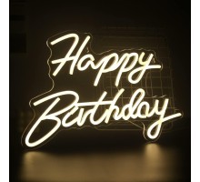 HAPPY BIRTHDAY Yazılı Neon Led