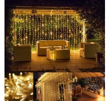 2 x 2 Perde Led Sarı Işık