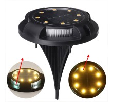 4 lü Solar Panelli Kazıklı Zemin Solar Ledi 8+4 Led Gün Işığı