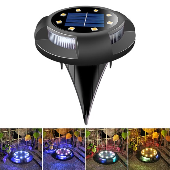 toptan-xml-dropshipping-4 lü Solar Panelli Kazıklı Zemin Solar Ledi 8+4 Led RGB
