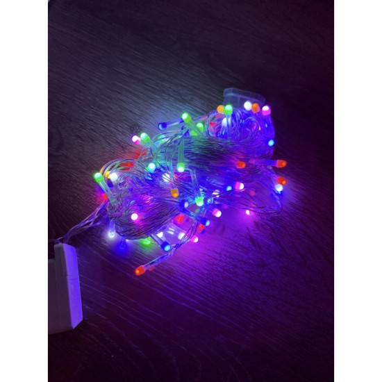 toptan-xml-dropshipping-10 M 100 Led Damla Uçlu RGB Işık Şeffaf Kablo MZ-17-10