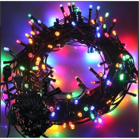 toptan-xml-dropshipping-10 M 100 Led Boncuk Lamba RGB Işık Siyah Kablo MZ-18-10