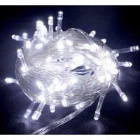 10 M 100 Led Boncuk Lamba Beyaz Işık Şeffaf Kablo MZ-18-11