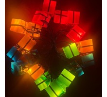 4 Metre 20 Led Pilli 2 Kademeli Hediye Kutusu Yılbaşı Ağacı Süsü Led Işık MZ-2