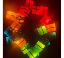 4 Metre 20 Led Pilli 2 Kademeli Hediye Kutusu Yılbaşı Ağacı Süsü Led Işık MZ-2