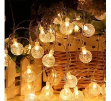 5M 28 Led Kristal Top Gün Işığı Şeffaf Kablo Fişli Eklemeli MZ-18-14