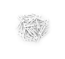 100'lü Beyaz Ahşap Mandal 2.5cm (10'lu Paket-1000 Adet)