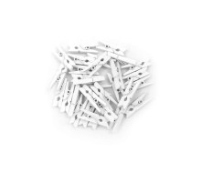 100'lü Beyaz Ahşap Mandal 2.5cm (10'lu Paket-1000 Adet)