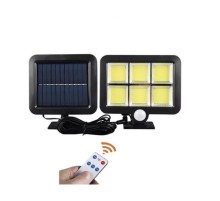 120 Cob Led Solar Panelli 3 Modlu Duvar Lambası Uzaktan Kumandalı MZ-302K