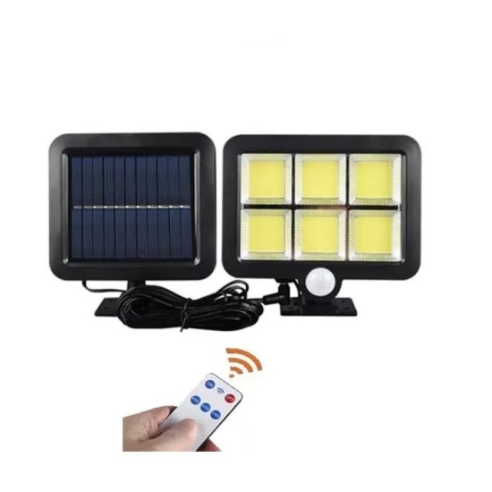 toptan-xml-dropshipping-120 Cob Led Solar Panelli 3 Modlu Duvar Lambası Uzaktan Kumandalı MZ-302K