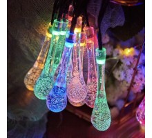 7 M 50 Led Damla 8 Fonksiyonlu Solar Panelli RGB