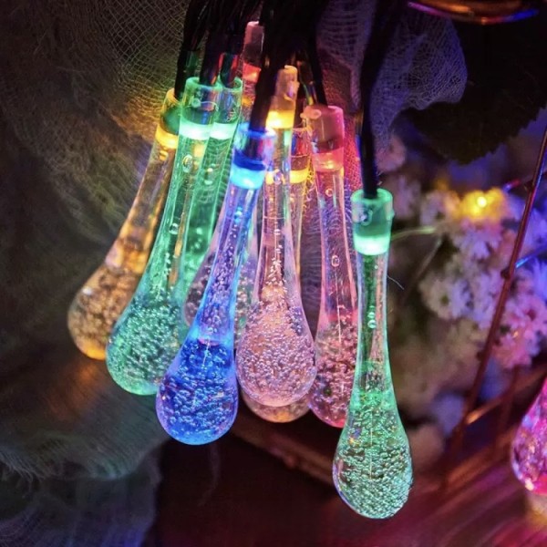 toptan-xml-dropshipping-7 M 50 Led Damla 8 Fonksiyonlu Solar Panelli RGB